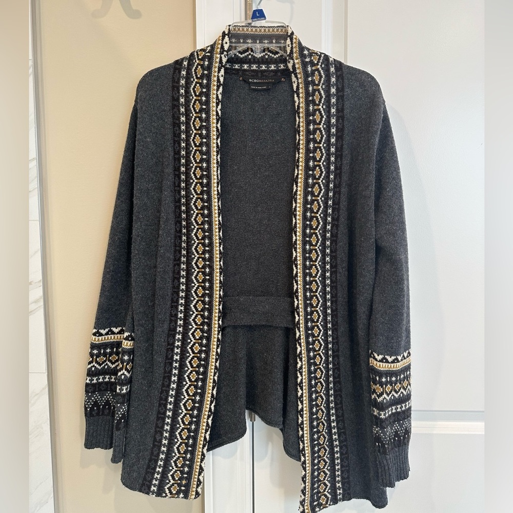 Y2K BCBG Max Azria Tribal Cardigan Size Large